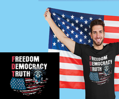 "FDT" Freedom Democracy Truth - Blk