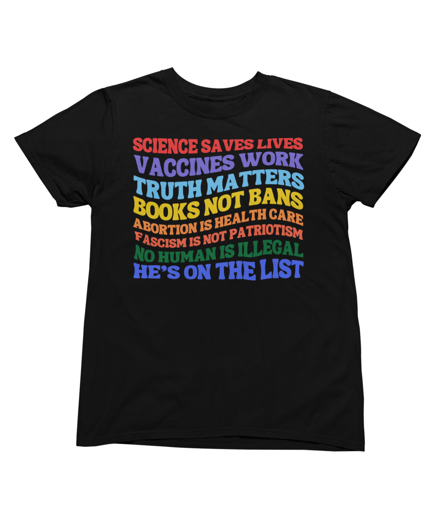 "Science Saves Lives" Black or White Shirt Options