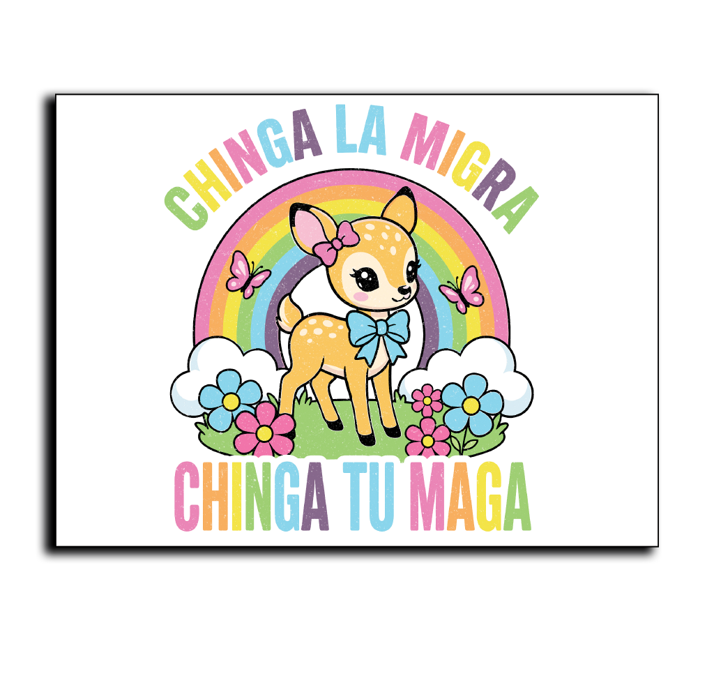 Chinga Tu MAGA - Pony  Political Yard Sign - Horizontal Display