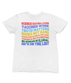 "Science Saves Lives" Black or White Shirt Options