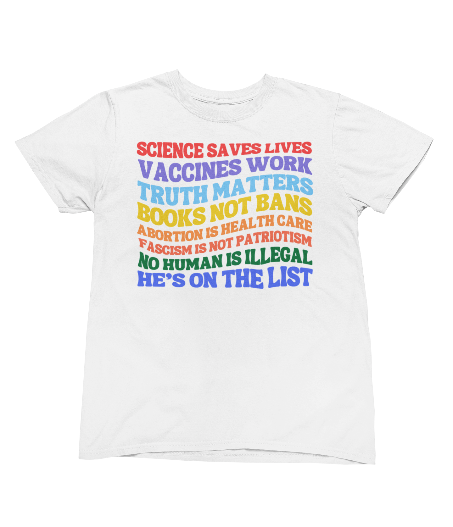 "Science Saves Lives" Black or White Shirt Options
