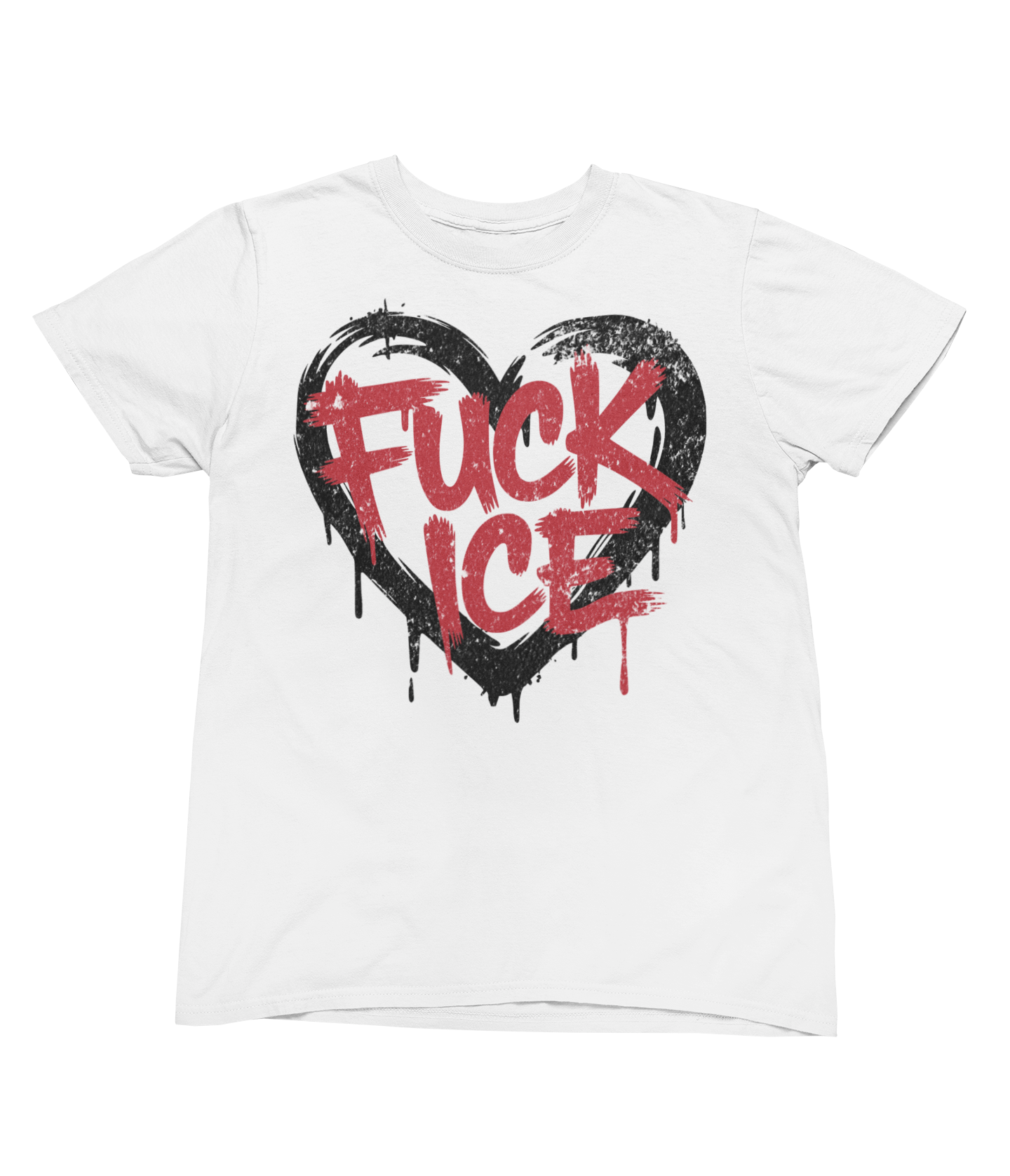 "Fuck ICE" Heart Wht